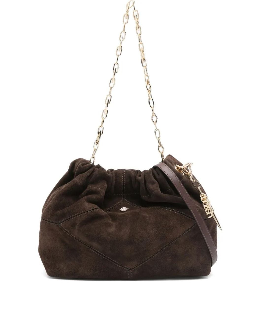 Ba&sh Black Mini June Suede Tote Bag