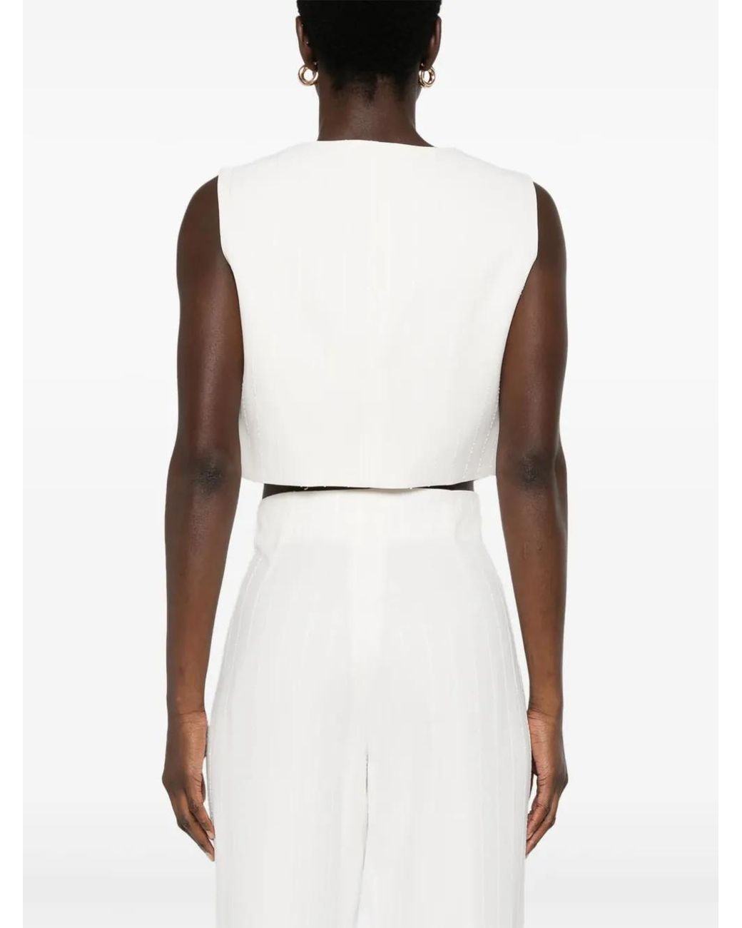 Top A Rayas Diplomáticas Sandro de color White
