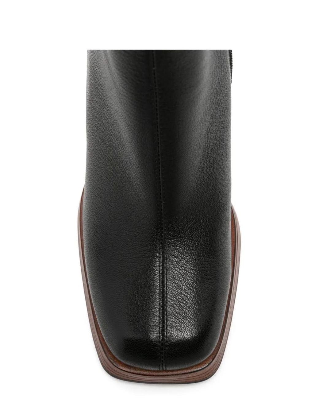 ADRIANNA FERETTI Black Square-Toe Ankle Boots