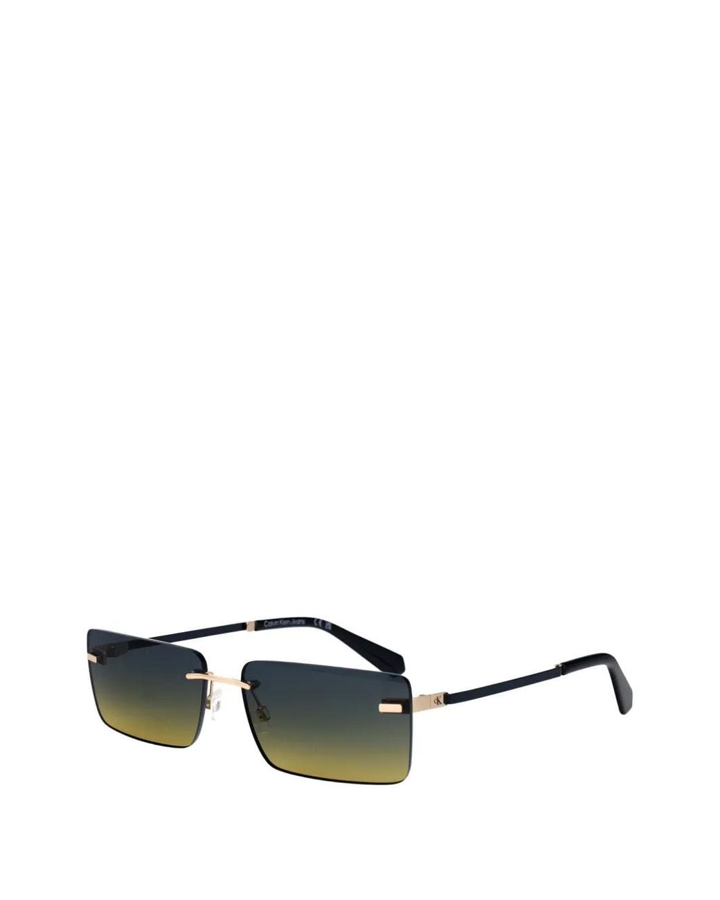 Calvin Klein Green Lunettes De Soleil À Monture Rectangulaire for men