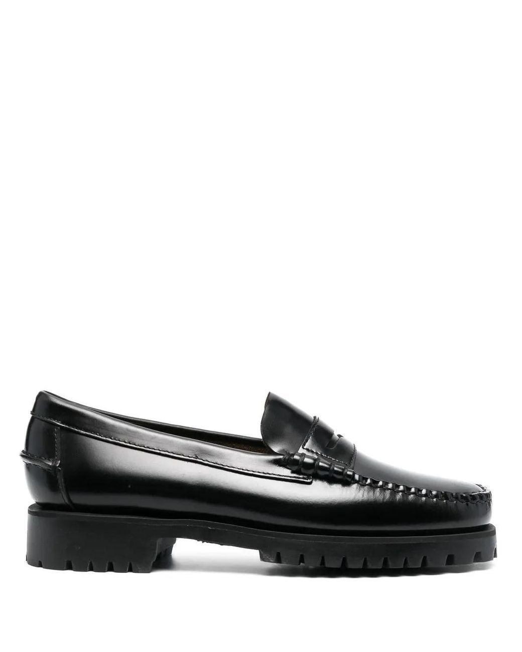 Sebago Black Dan Penny Flat Loafers