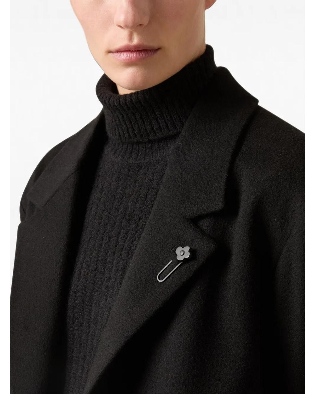 Lardini Black Single-Breasted Cashmere Blazer