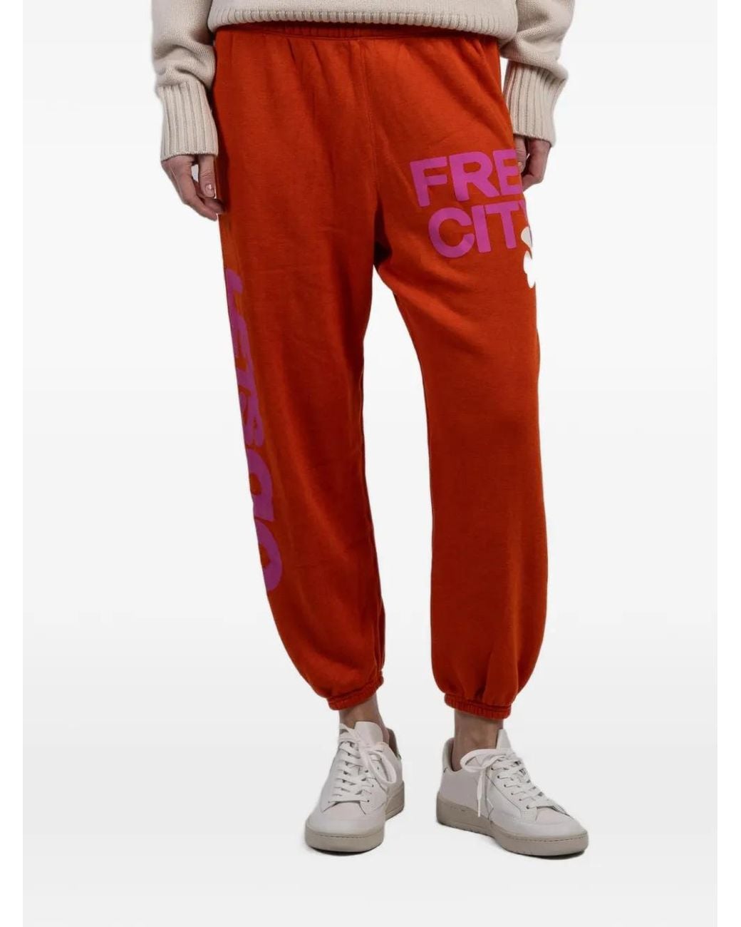 Freecity Red Logo-Print Track Pants