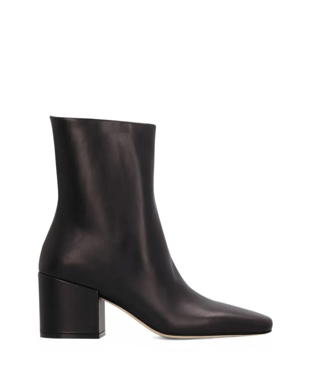 Dear Frances Black Alma Square-Toe Ankle Boots