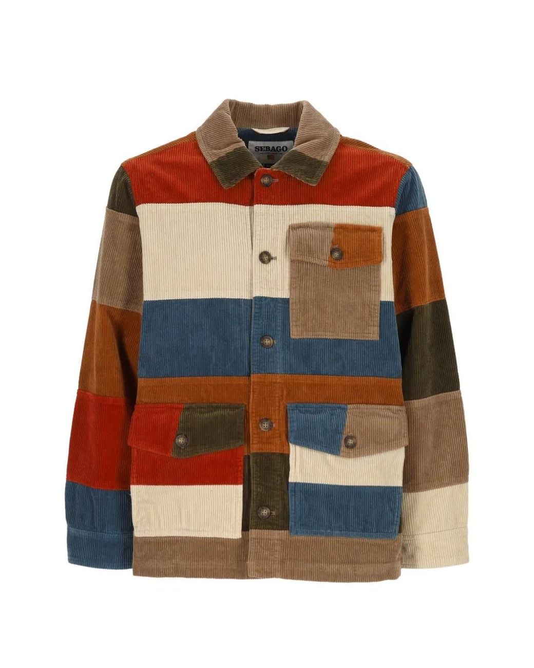 Sebago Orange Patchwork Corduroy Jacket