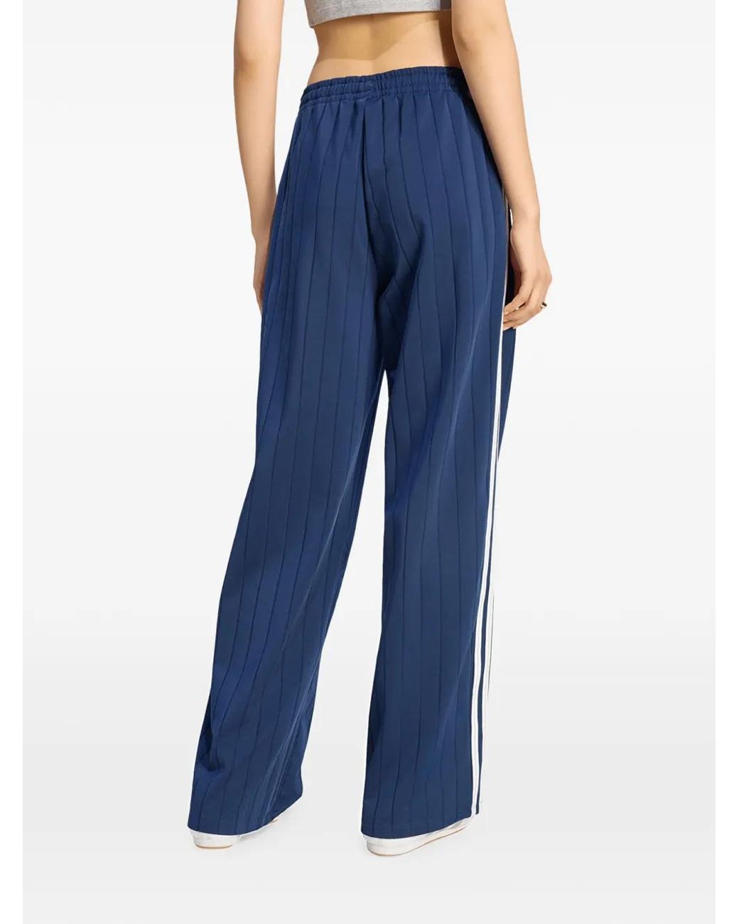 Adidas Blue Pinstripe Firebird Track Pants