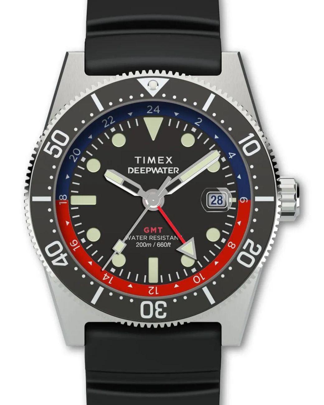 Timex Black Deepwater Reef 200 Gmt for men