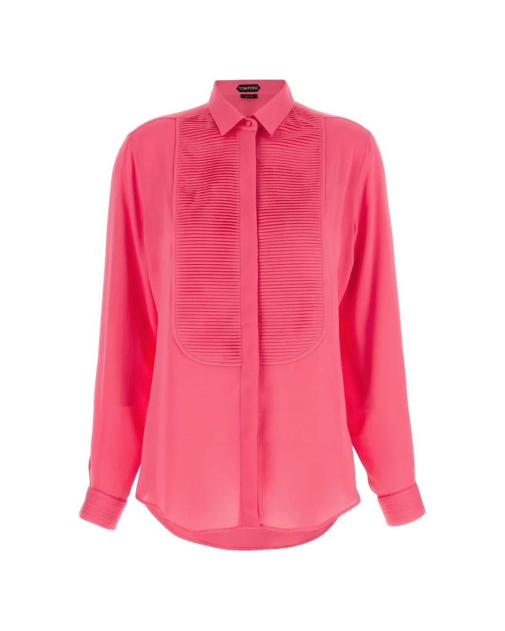 Tom Ford Pink Chemise À Plastron Plissé
