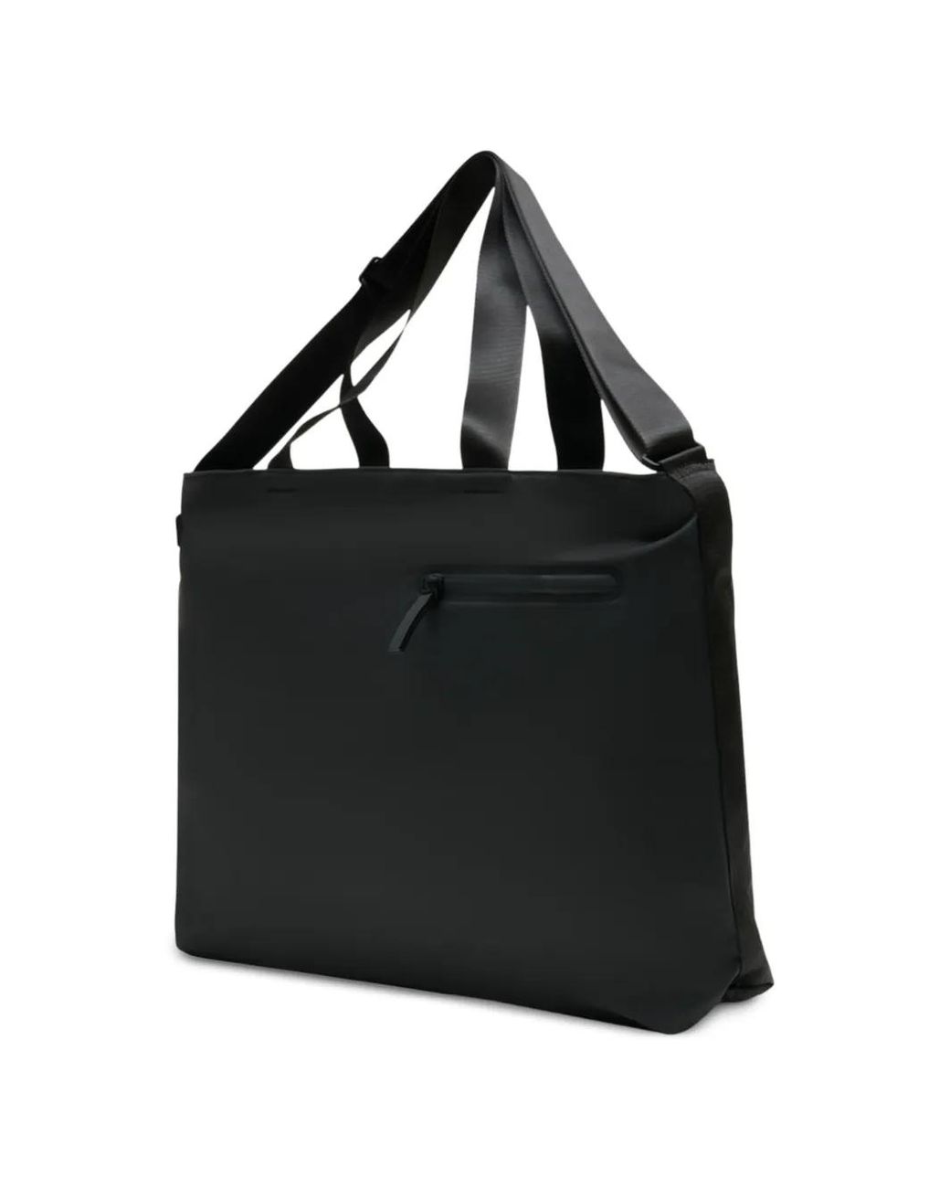 Rains Black Dash Adjustable-Strap Shoulder Bag