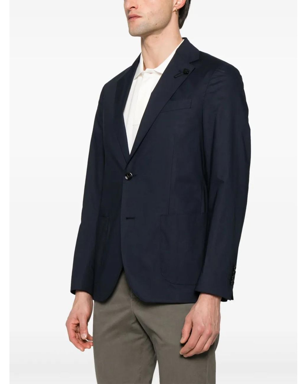 Lardini Blue Single-Breasted Blazer for men