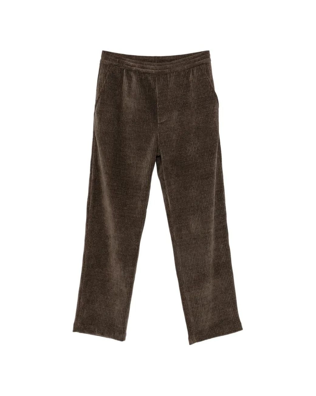 Hōsio Gray Pantalon En Velours Côtelé À Taille Élastique for men