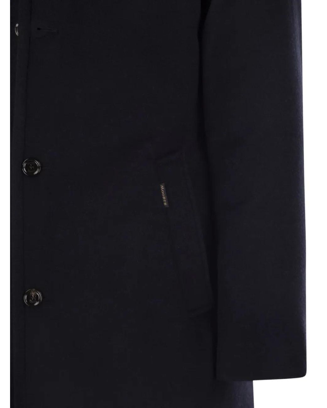 Moorer Blue Bond Button-Fastening Coat for men