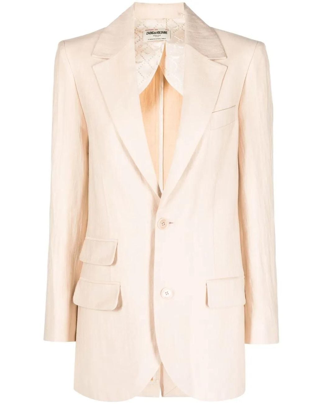 Zadig & Voltaire Natural Single-Buttoned Blazer