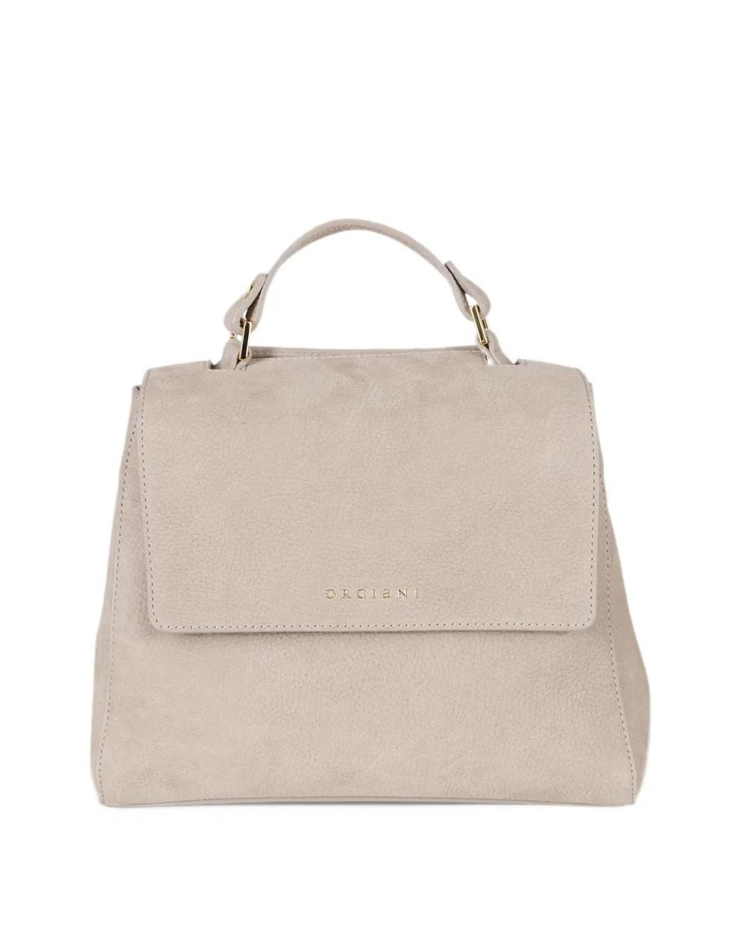 Orciani Natural Small Sveva Nabucco Leather Shoulder Bag