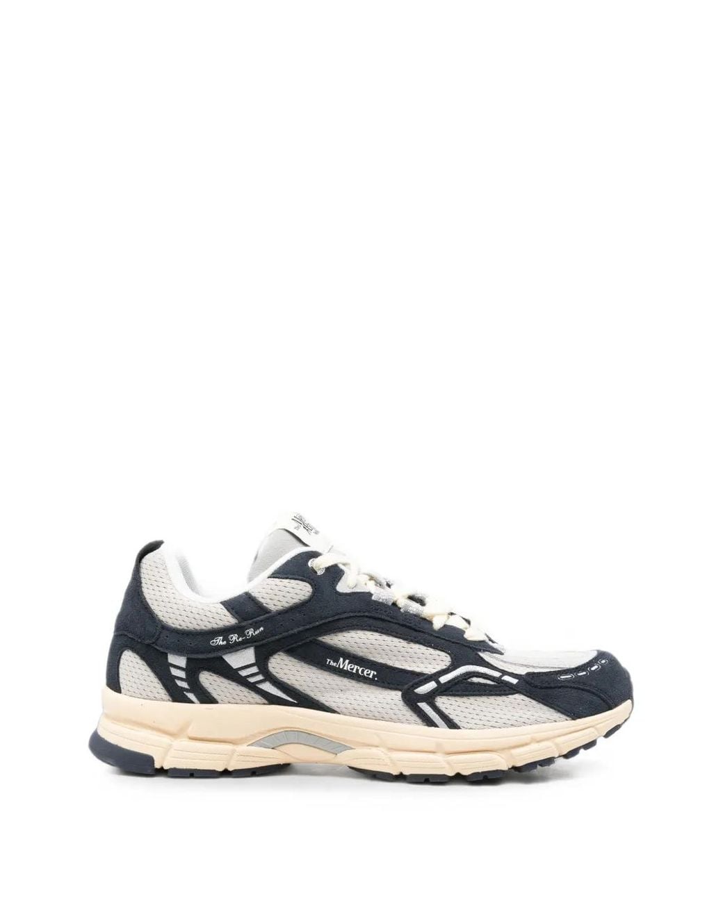 The Mercer Brand White Re-Run Panelled Sneakers for men