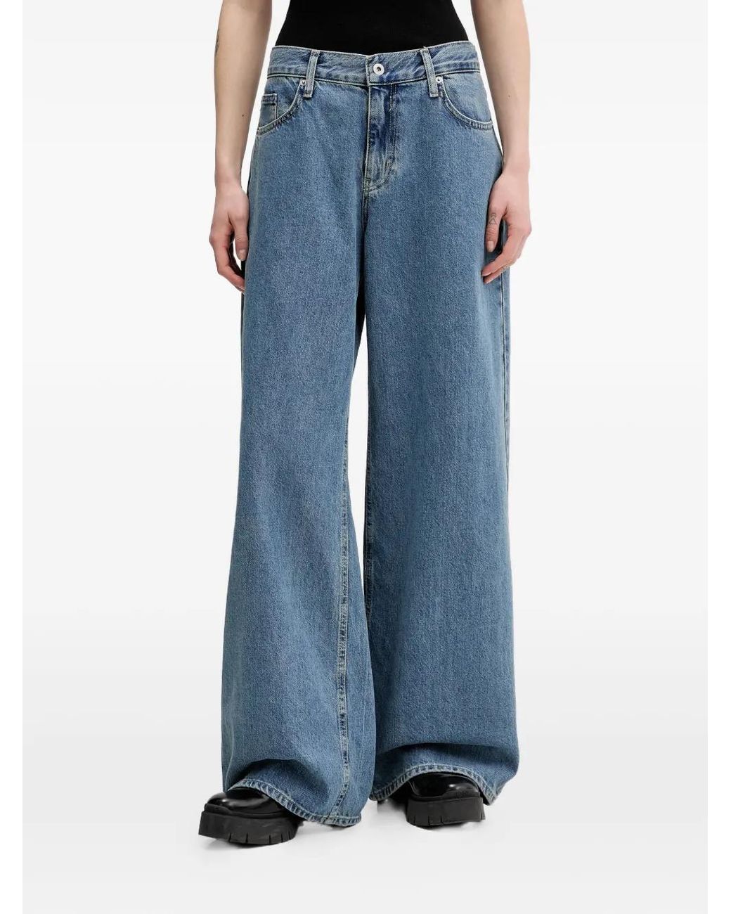 Karl Lagerfeld Blue Jean À Coupe Ample