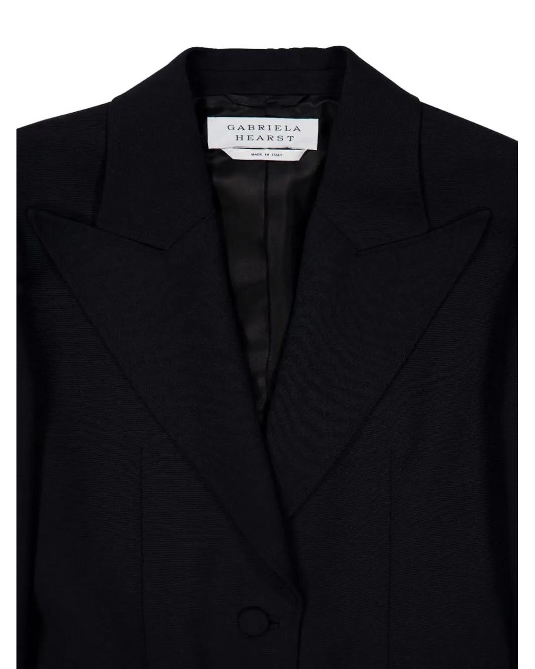 Gabriela Hearst Black Single-Button Wool Blazer