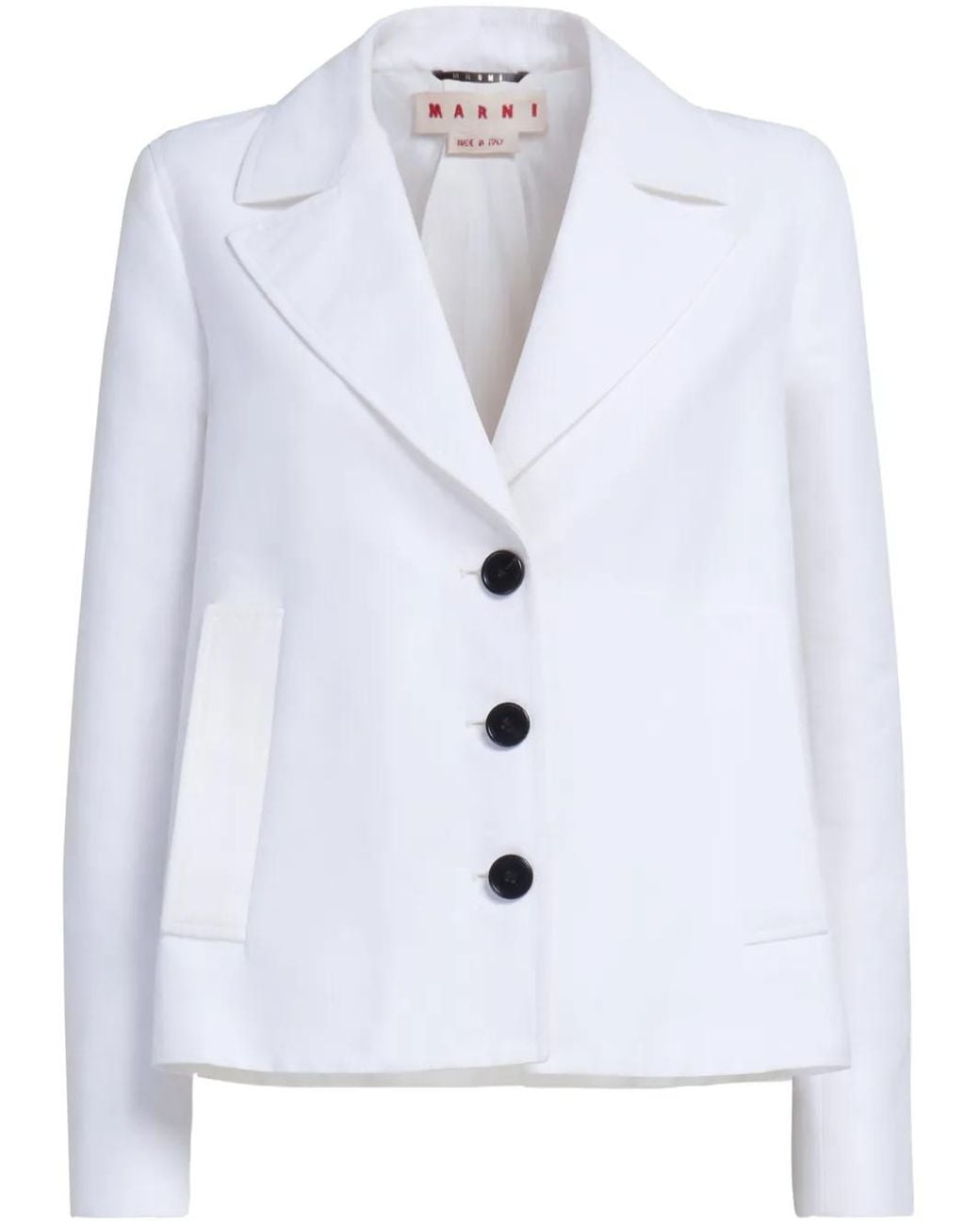 Marni Flared Blazer in het White