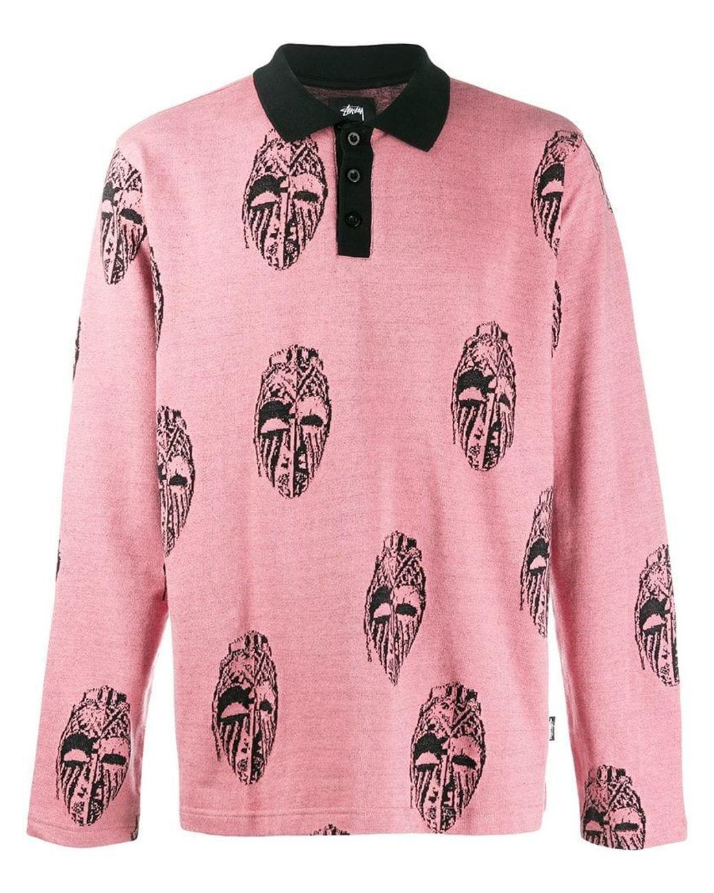 Stussy Mask Ls Polo in Pink for Men | Lyst Canada