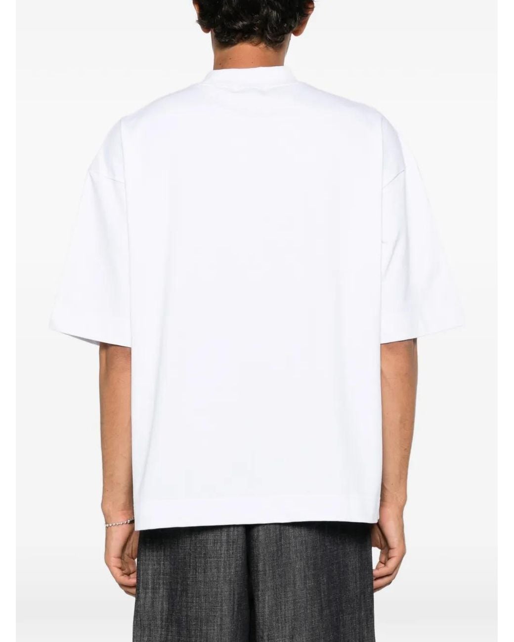 House of Errors White Graphic-Print High-Neck T-Shirt for men