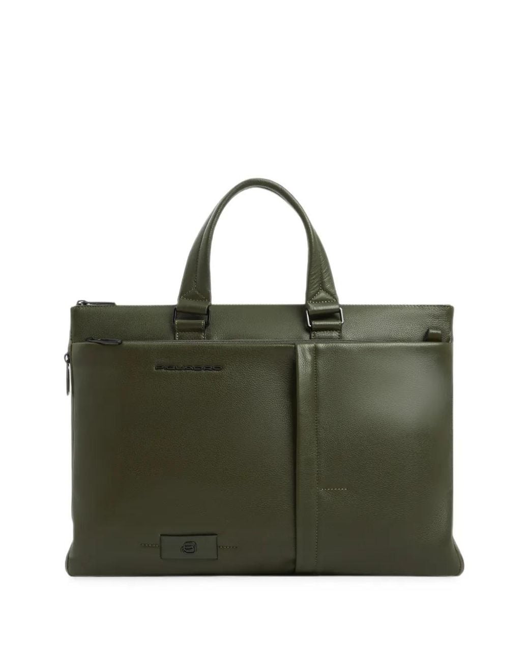 Piquadro Green Grained Laptop Bag for men