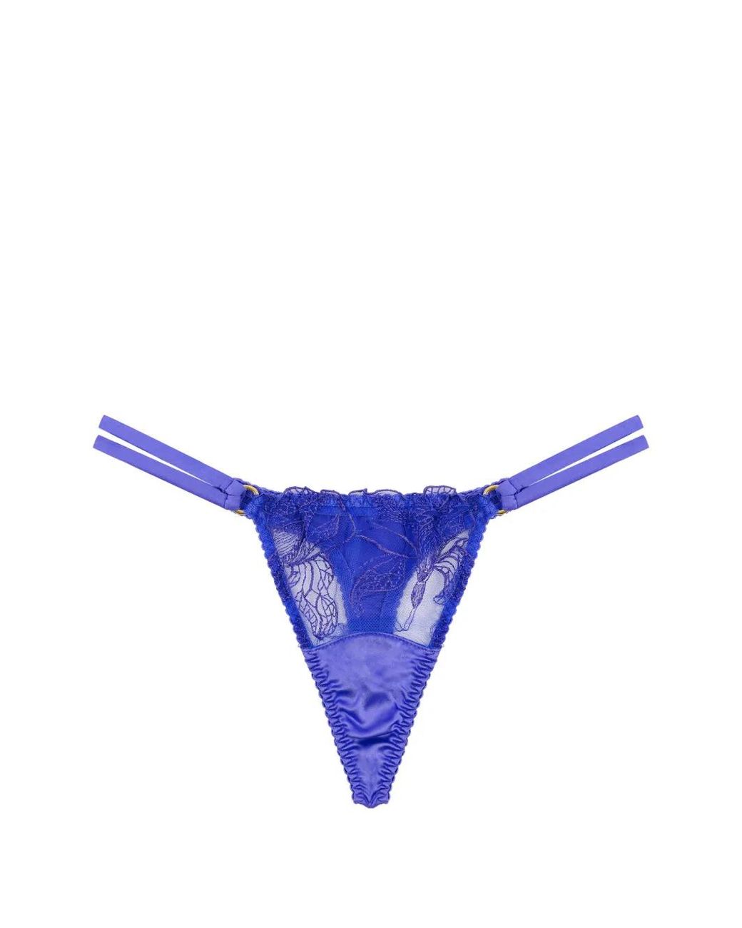 Fleur Of England Blue Iris Silk Thong