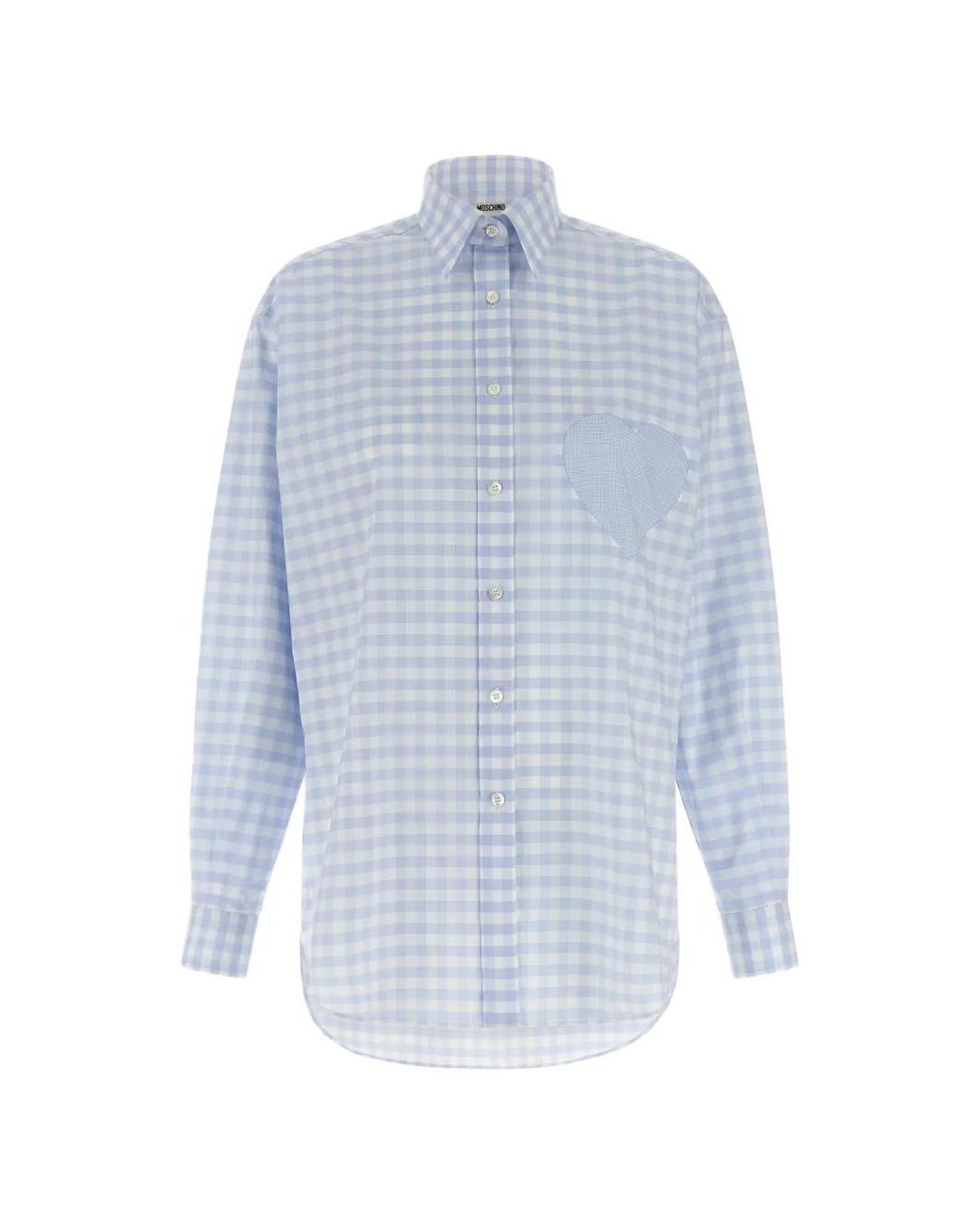 Moschino Blue Heart Vichy Shirt