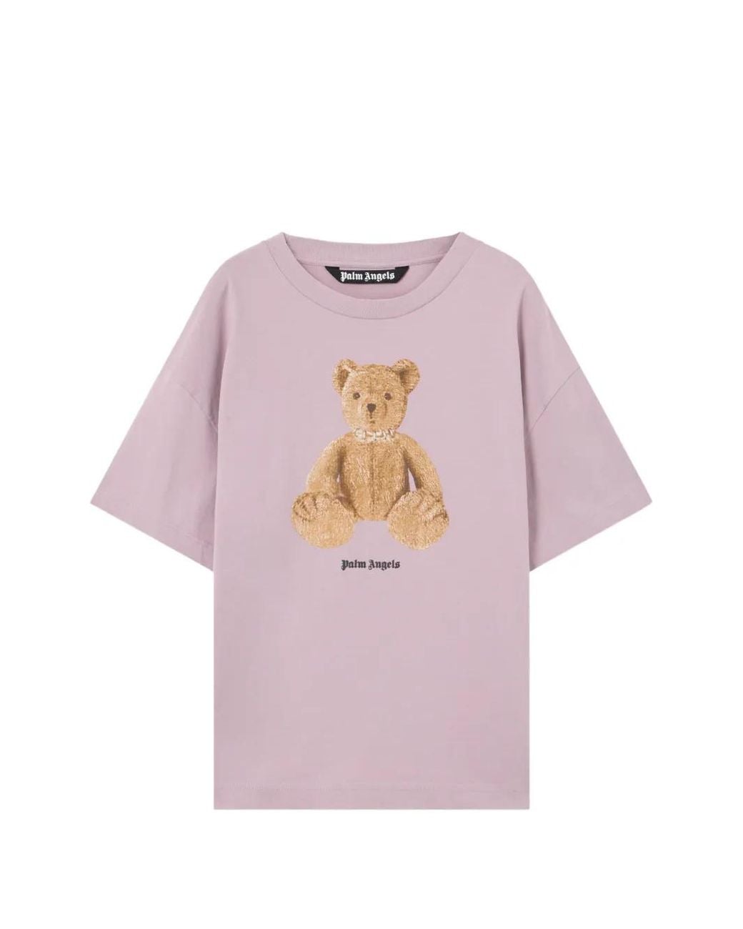 Palm Angels Pink Bear T-Shirt for men