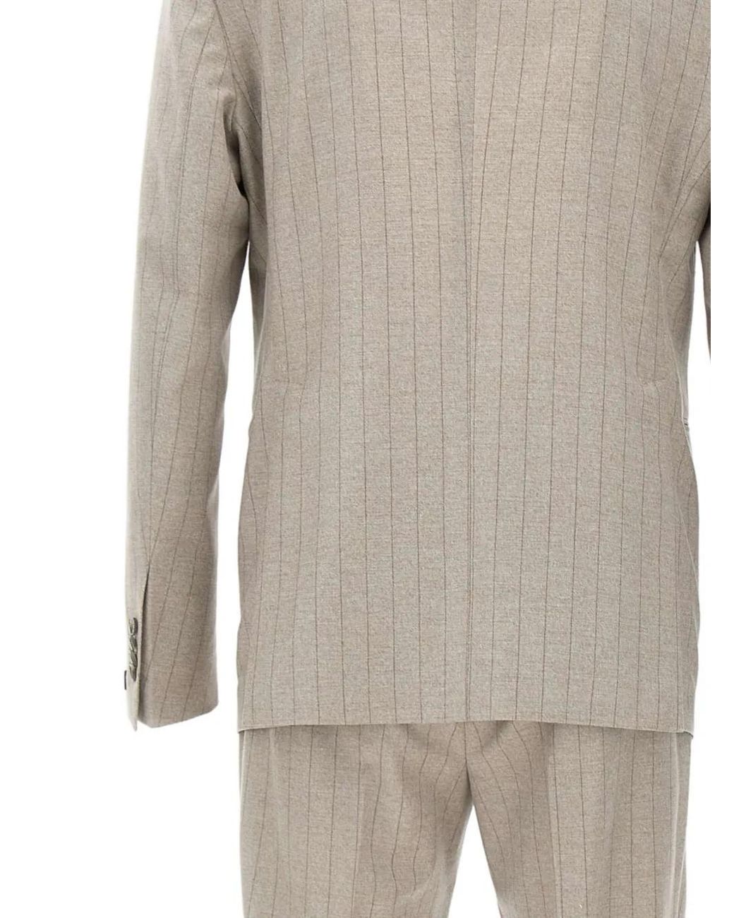 Tagliatore Natural Pinstripe Single-Breasted Suit for men