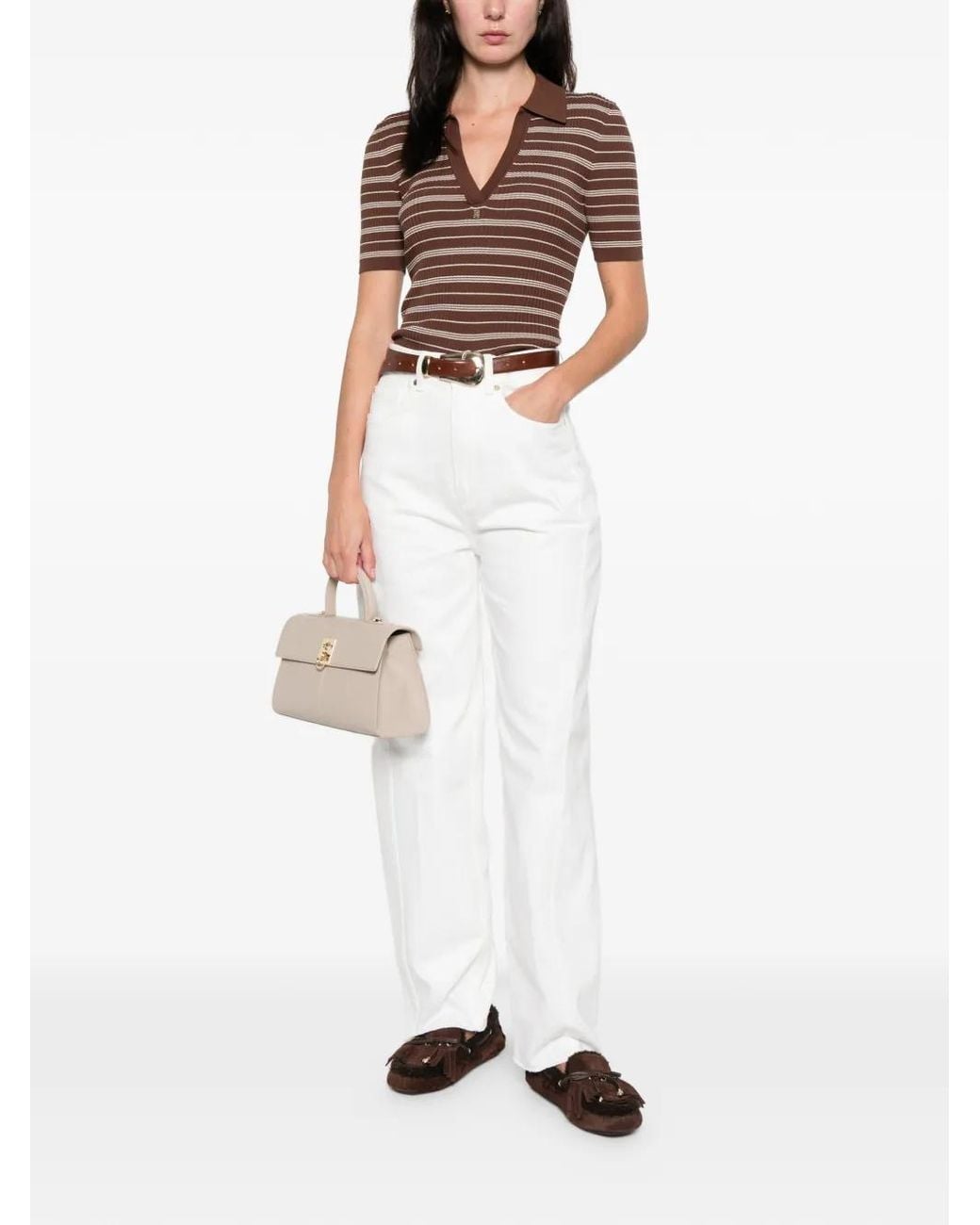 Sandro White Five-Pockets Cotton Jeans