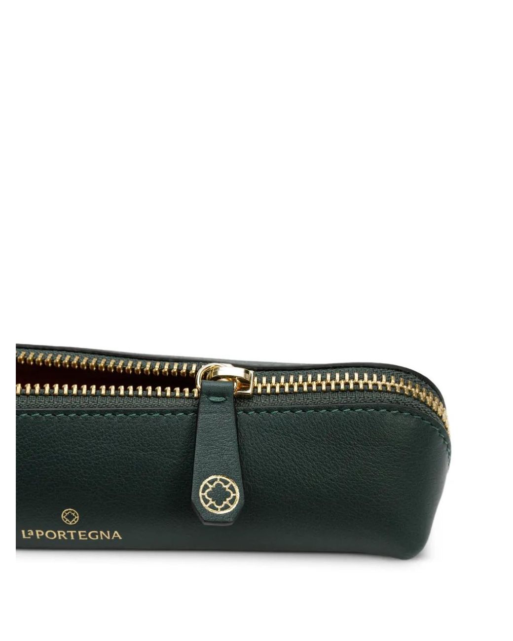 La Portegna Green Leather Pencil Case