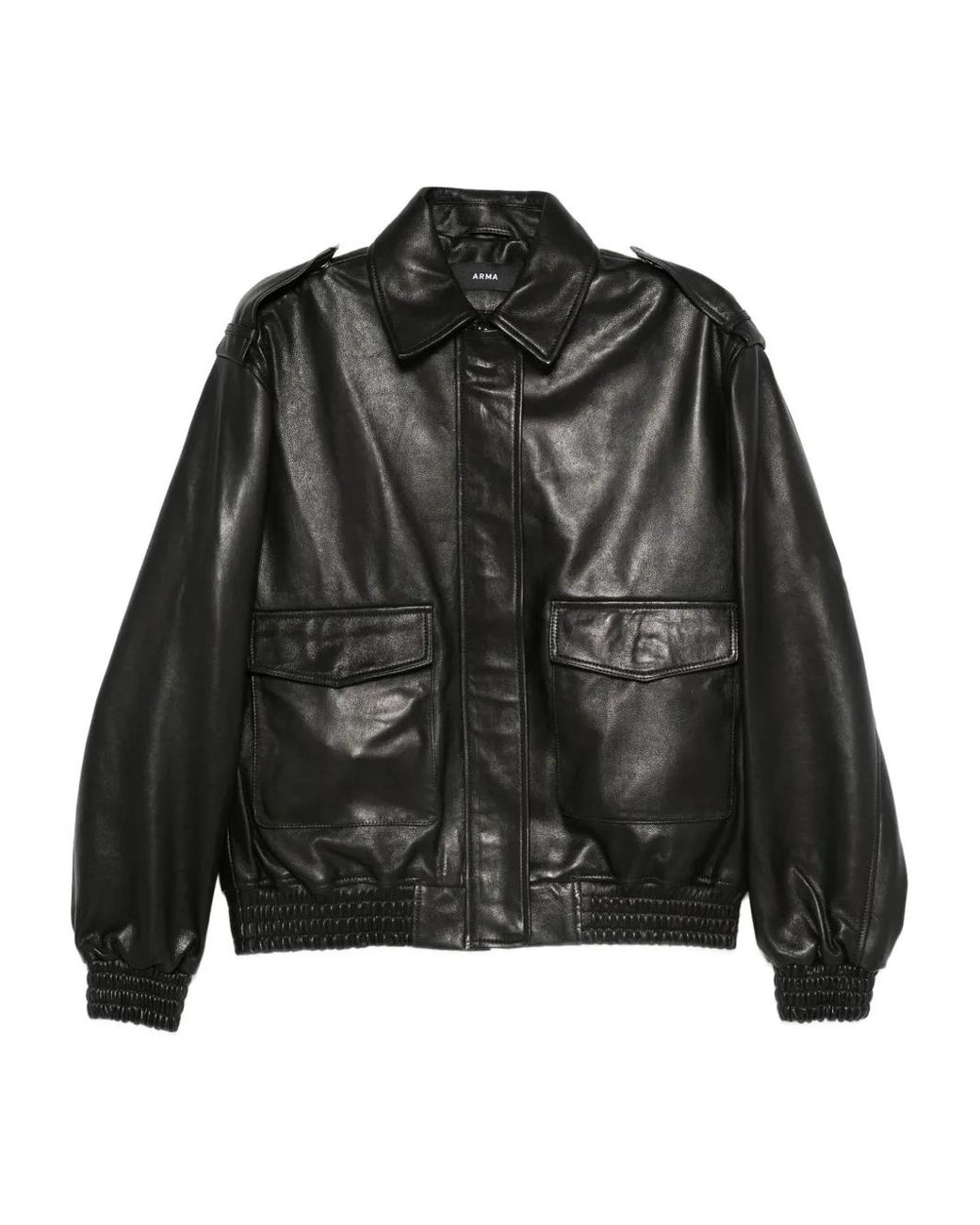 Arma Black Bomberjacke Aus Leder