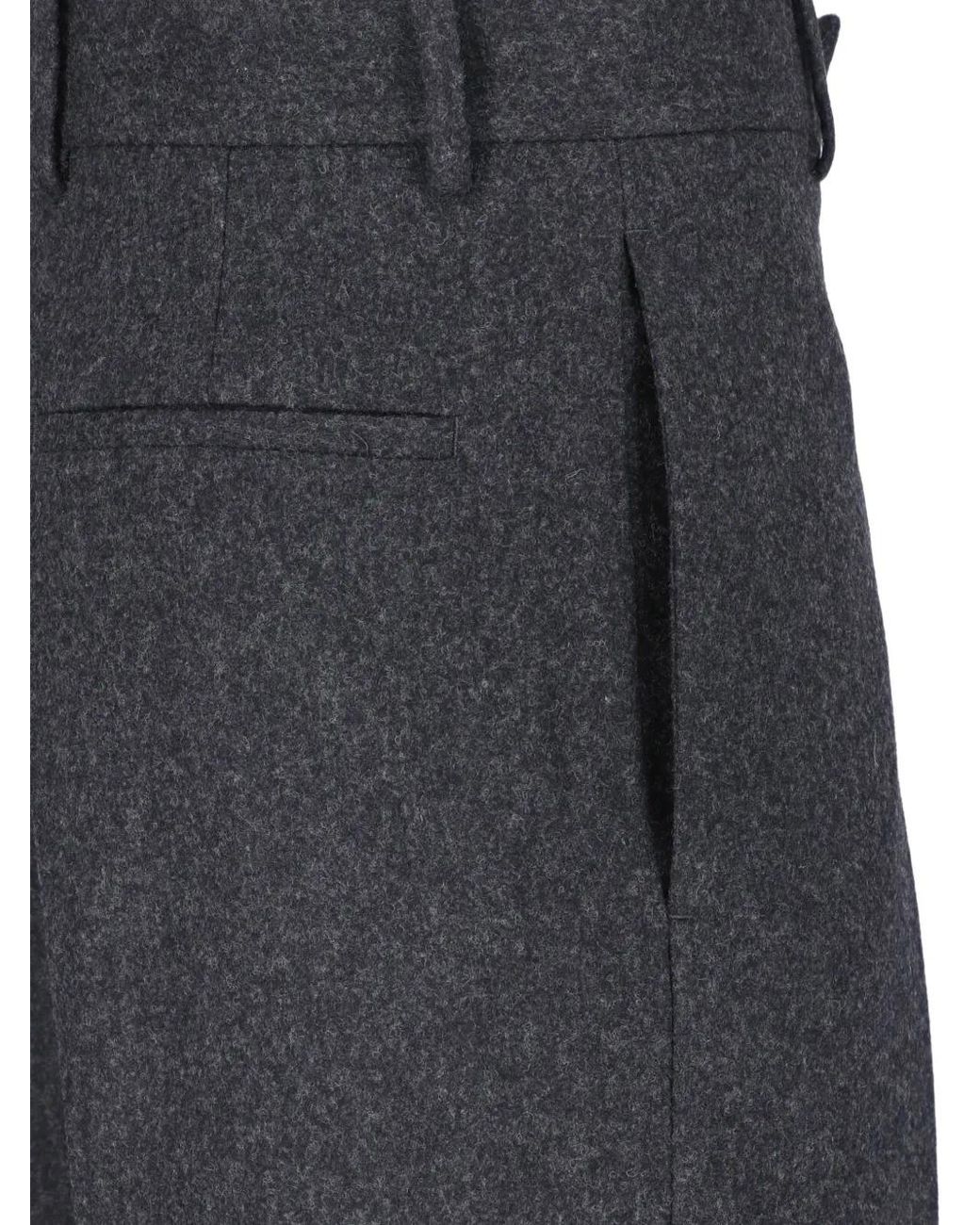 Jil Sander Gray Straight-Leg Wool Trousers for men