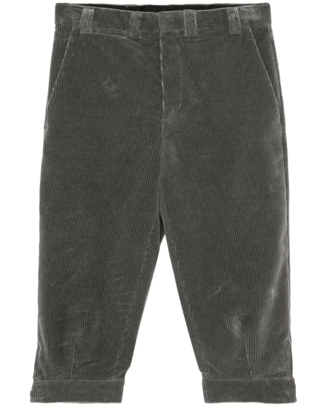 Rier Gray Corduroy Shorts for men