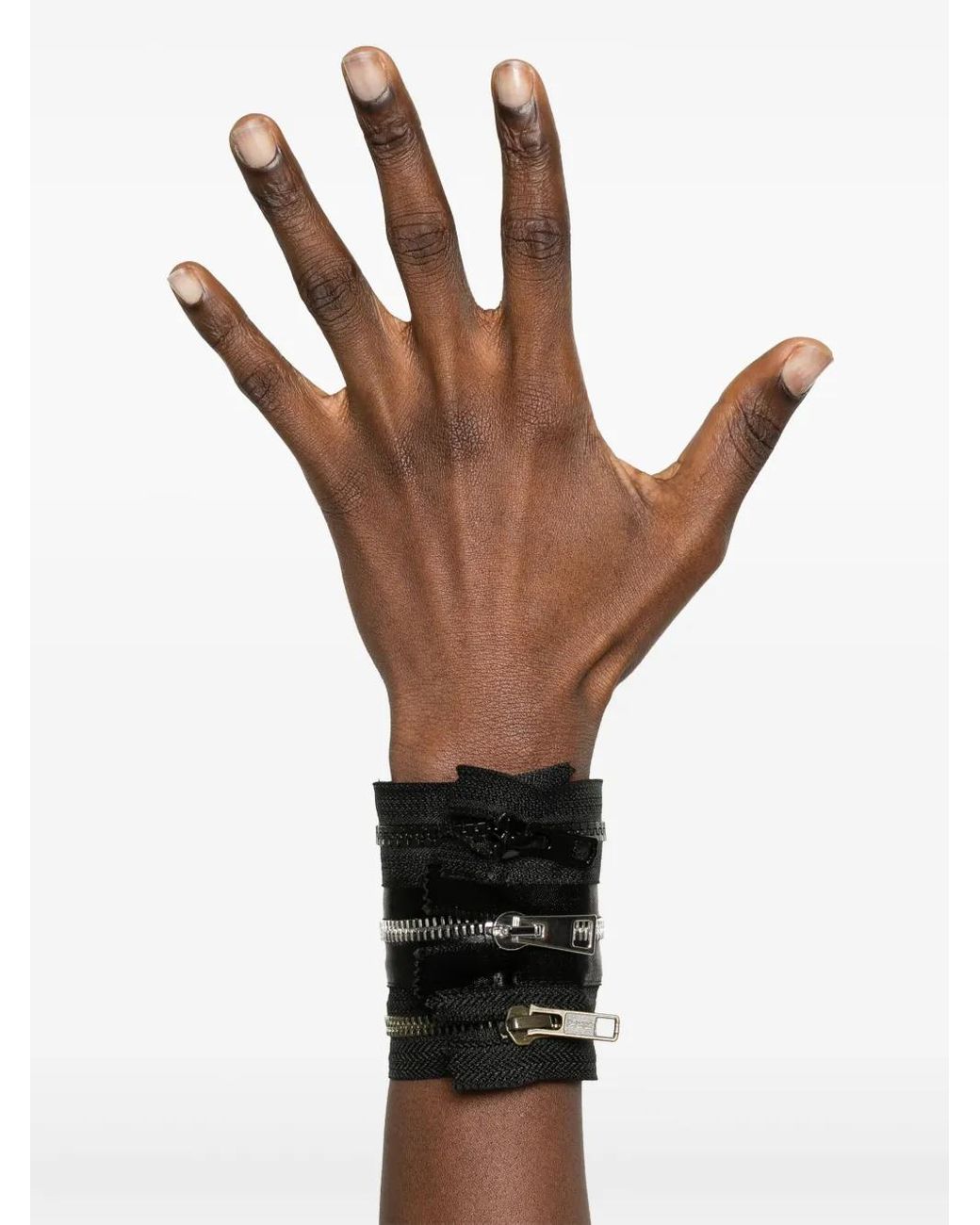 MM6 by Maison Margiela Zipped Bracelet in Black | Lyst