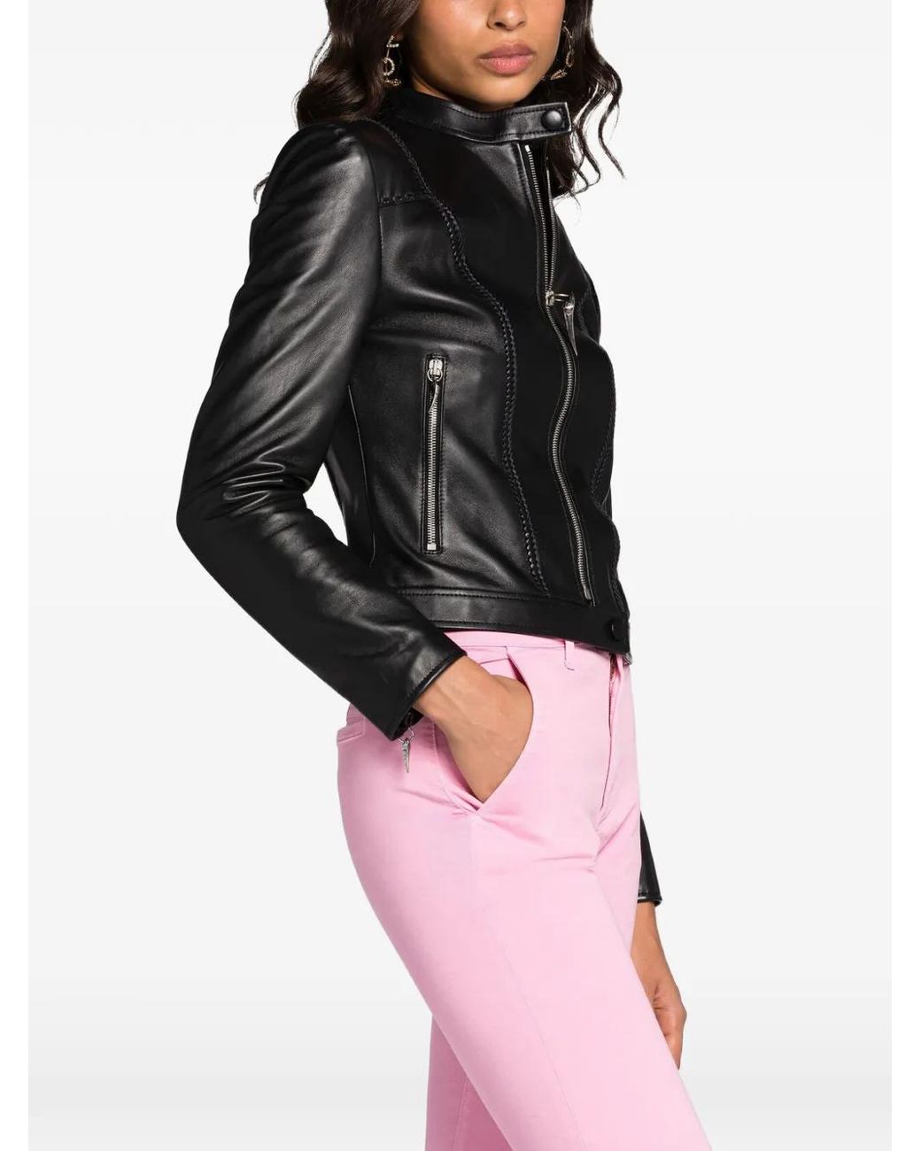 Roberto Cavalli Pink Slim-Fit Cotton Trousers