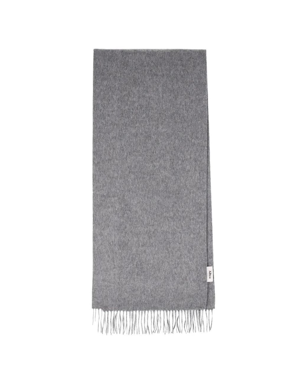 Altea Gray Fringed-Edge Scarf for men