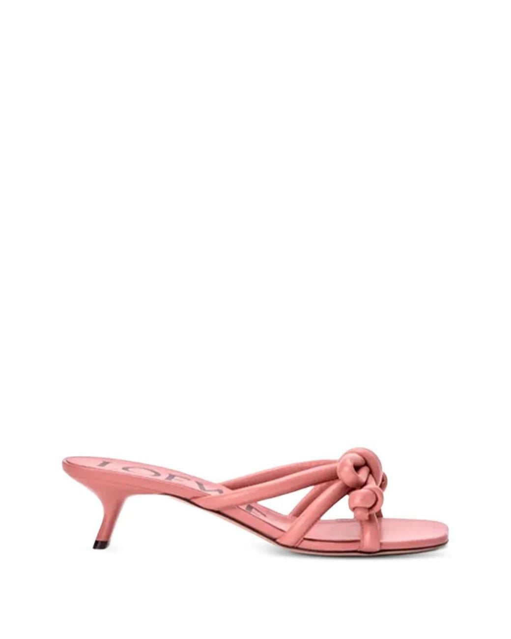 Loewe Pink Flamenco Knot Sandals