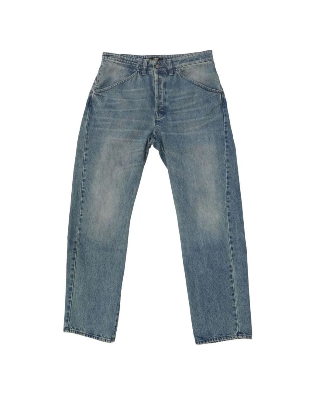 HTC Blue Twisted Loose-Fit Jeans for men