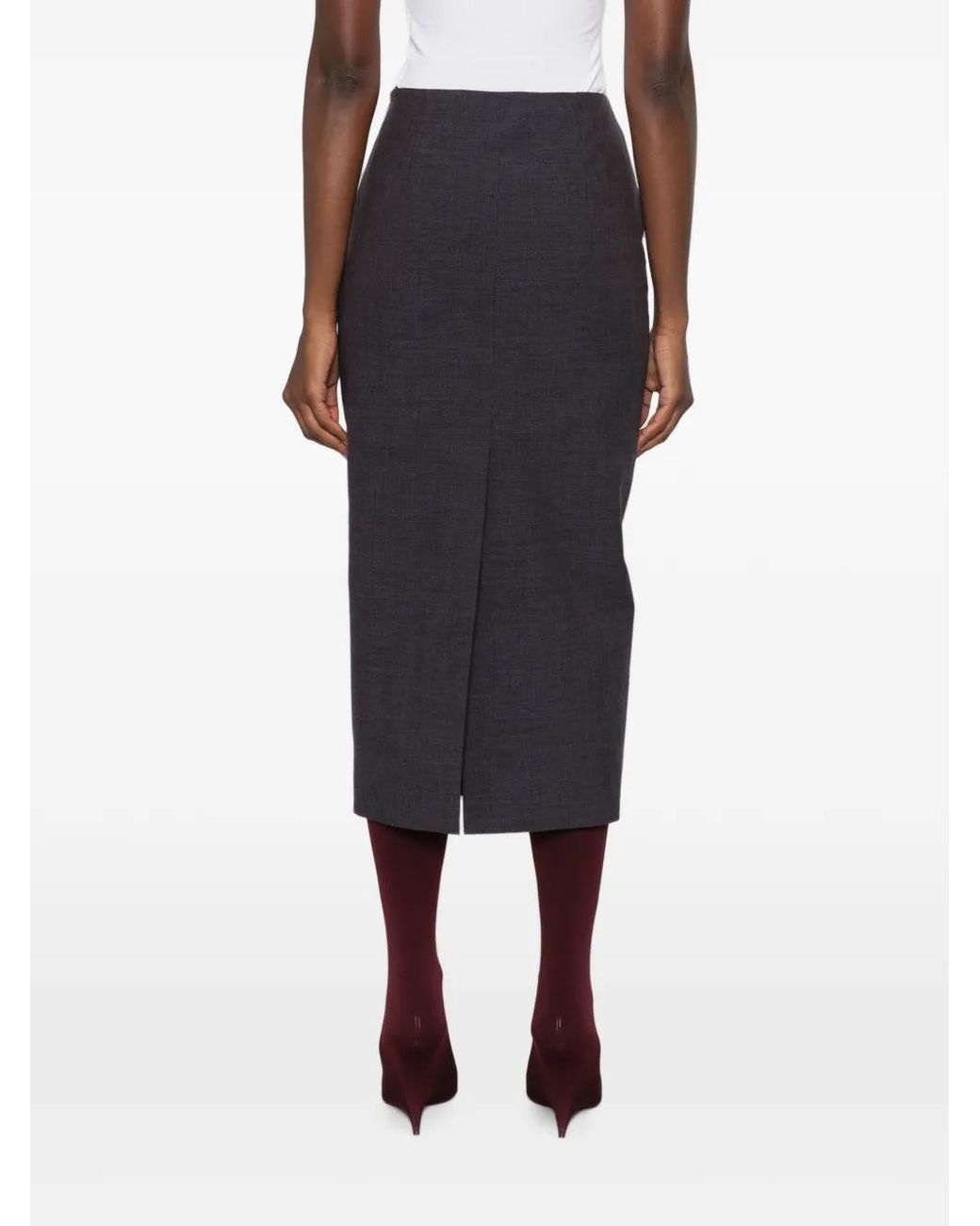Mugler Blue Pencil Skirt