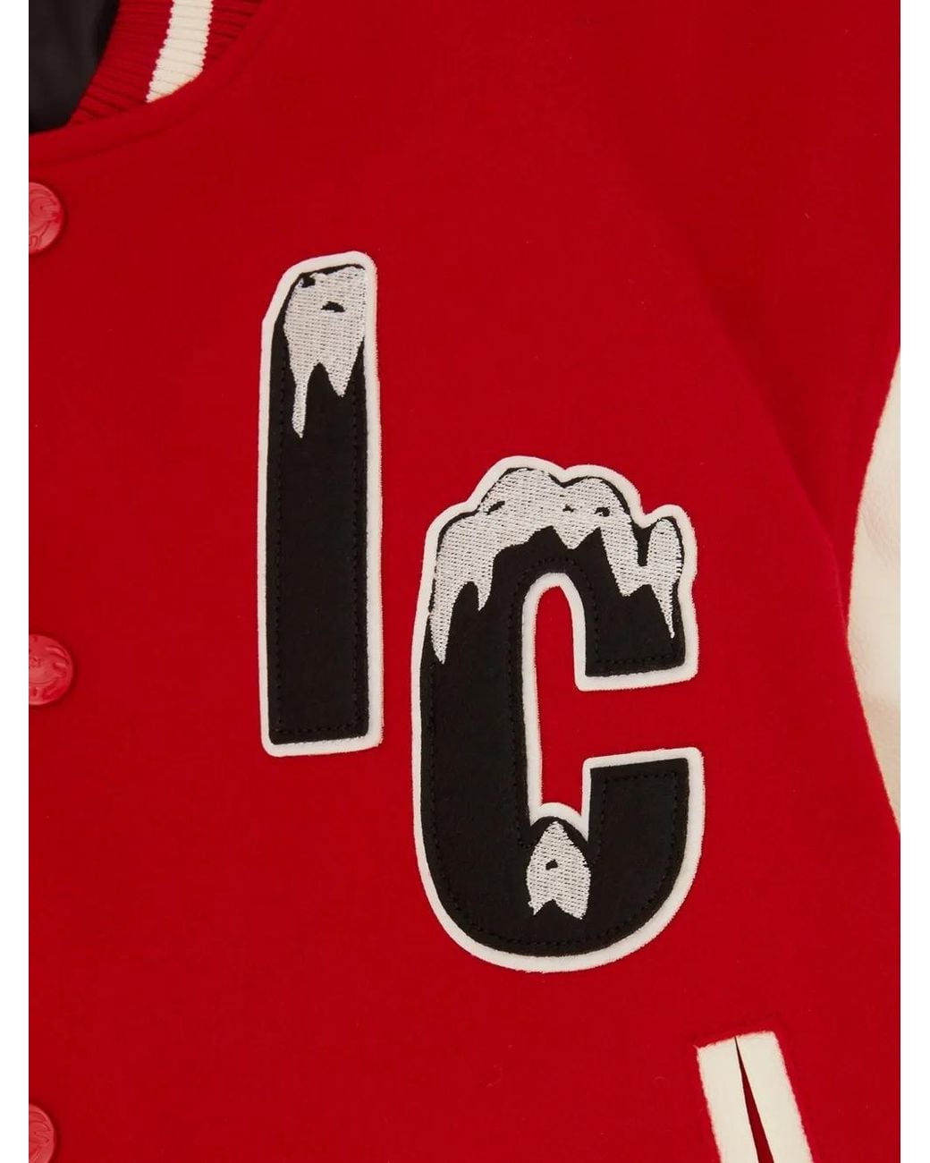 ICECREAM Red Striped Appliquéd Jacket