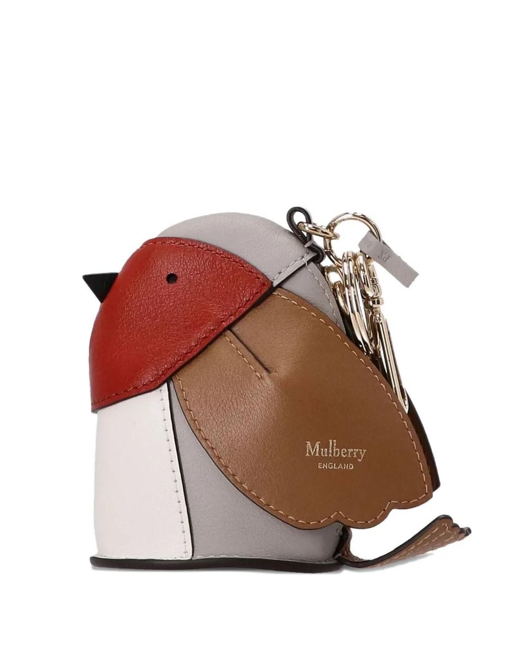Mulberry White Bird-Shaped Keyring