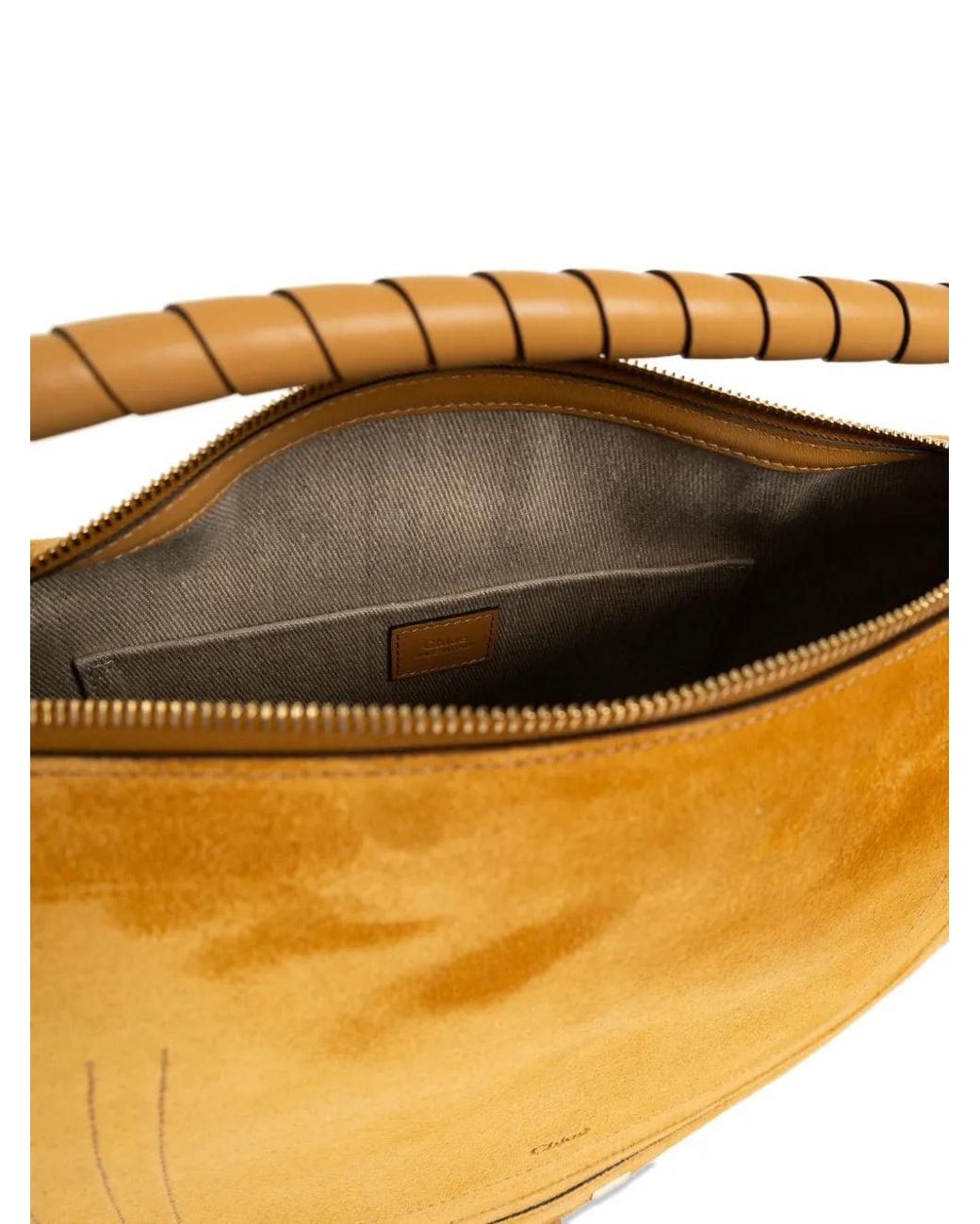 Chloé Orange Marcie Suede Tote Bag