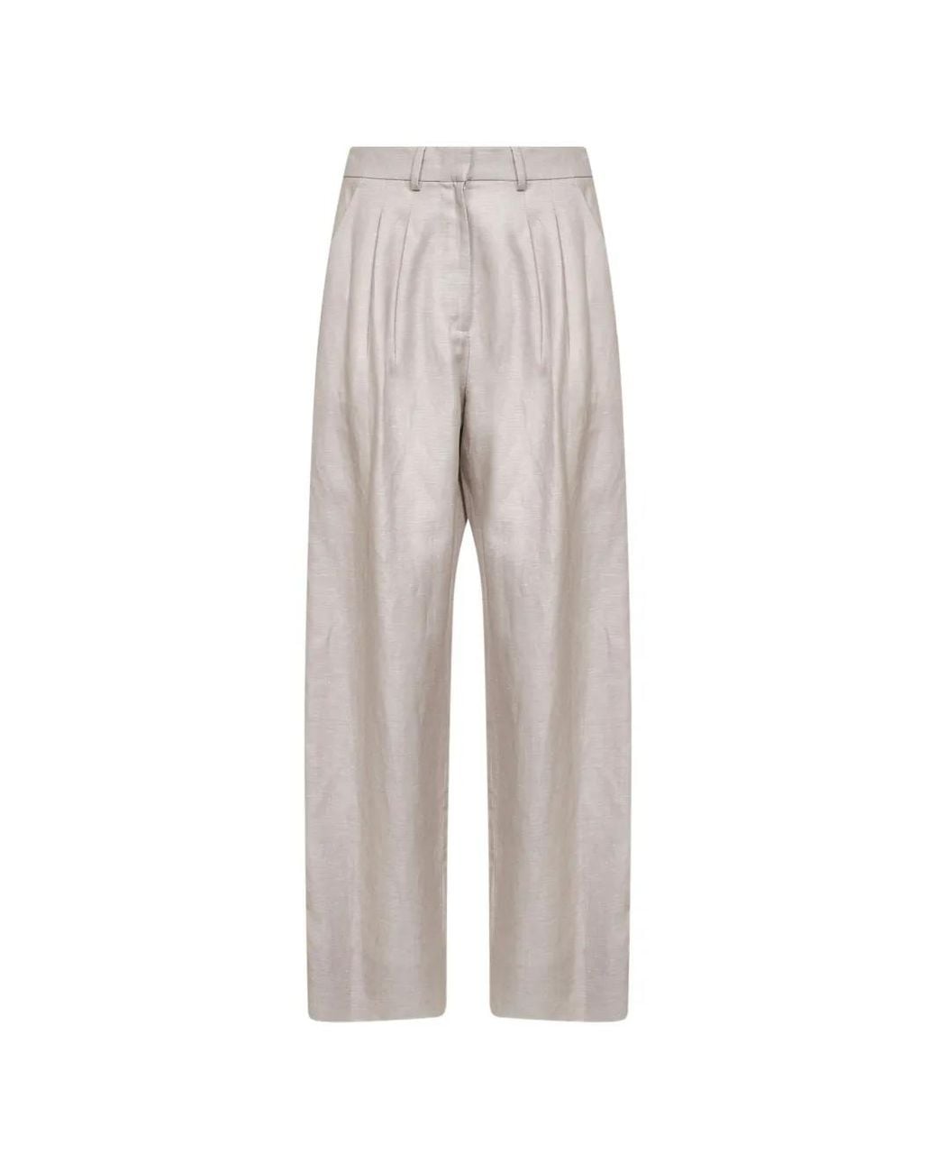 PT Torino Gray Pleated Trousers