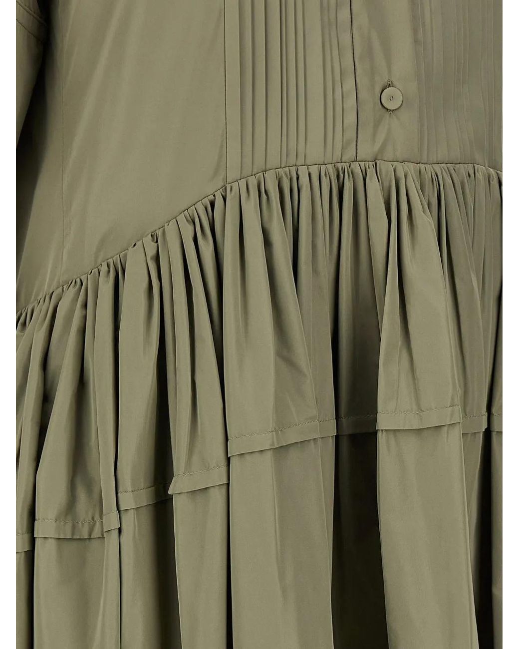 Jil Sander Green Button Front Blouse Dress