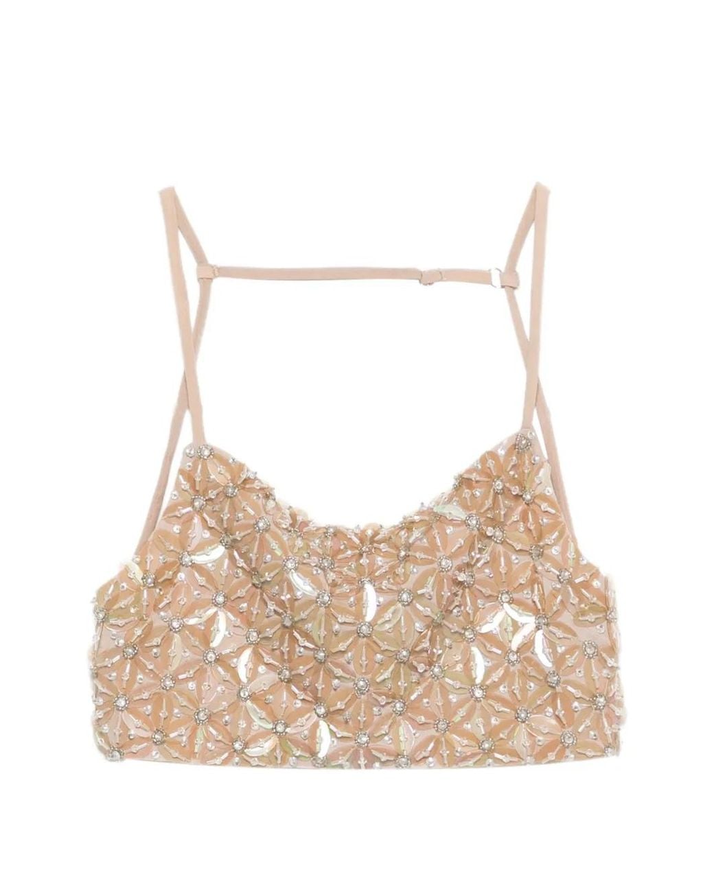 P.A.R.O.S.H. Natural Embellished Top