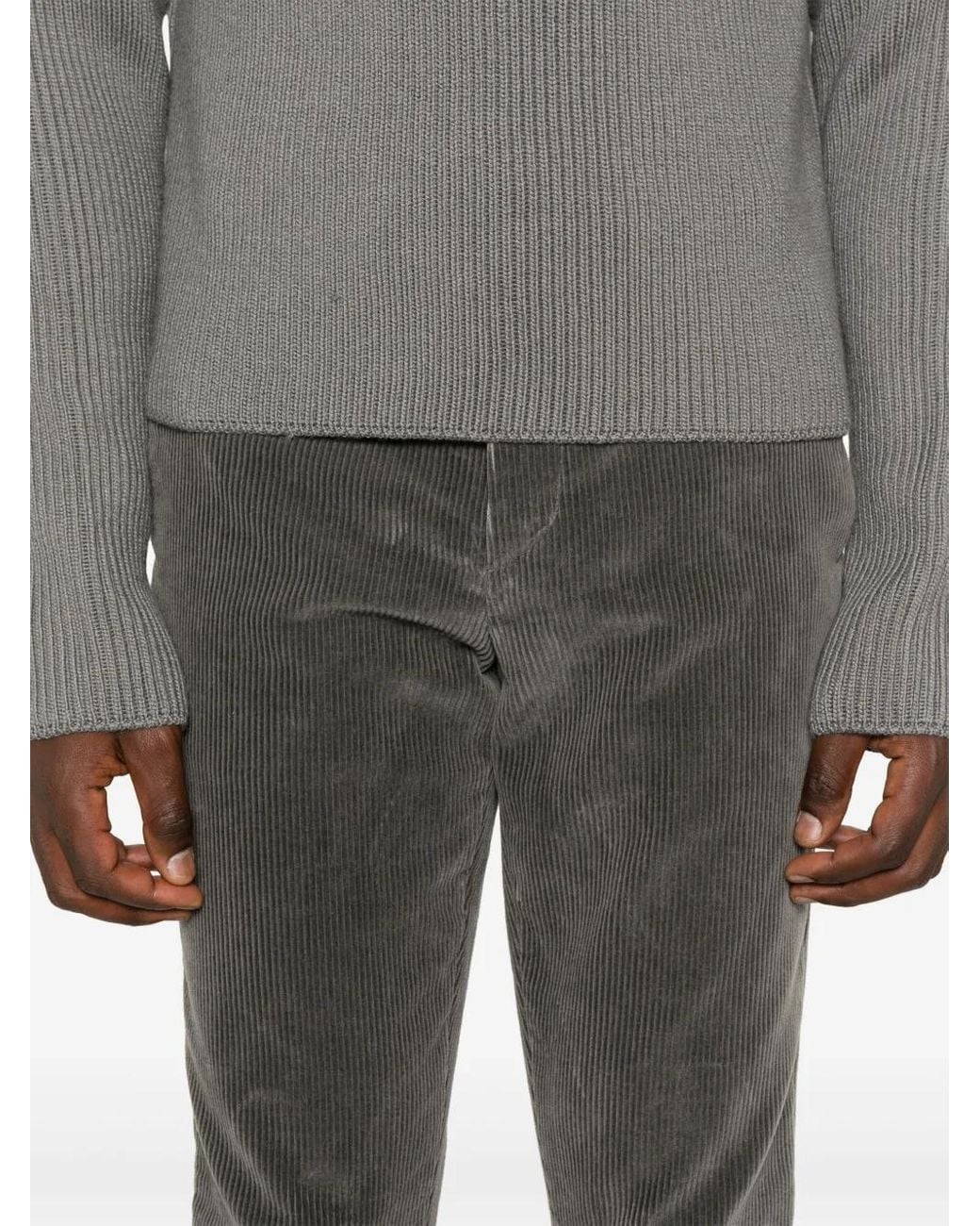 Rier Gray Corduroy Shorts for men
