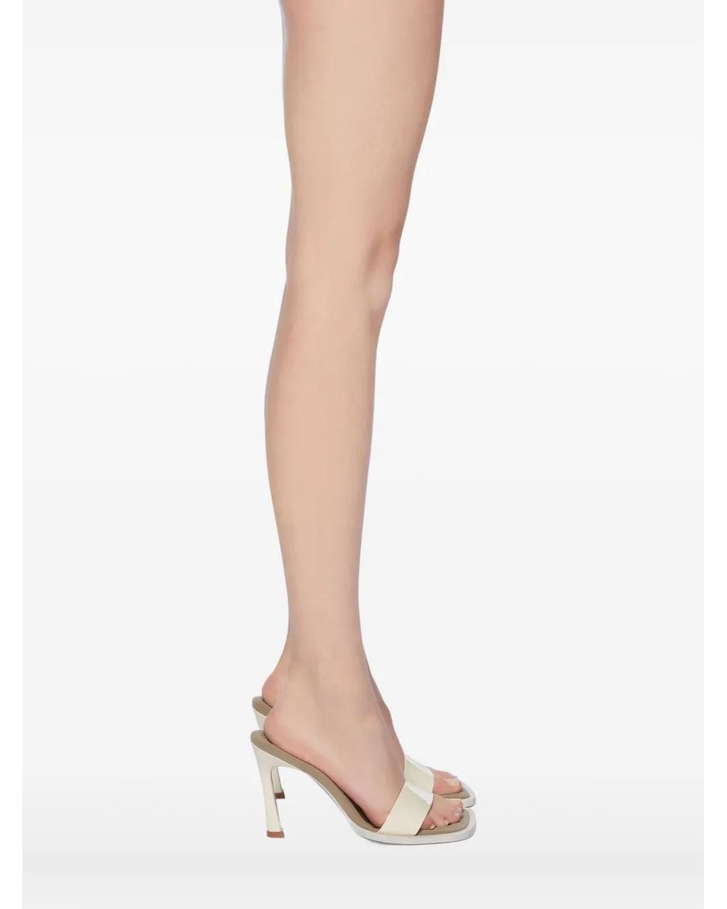 The Attico Metallic Leather Heeled Mules