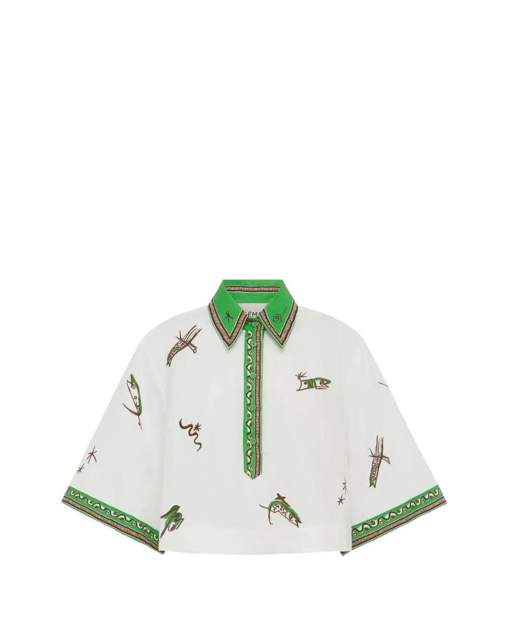 ALÉMAIS White Wanda Embroidered Shirt