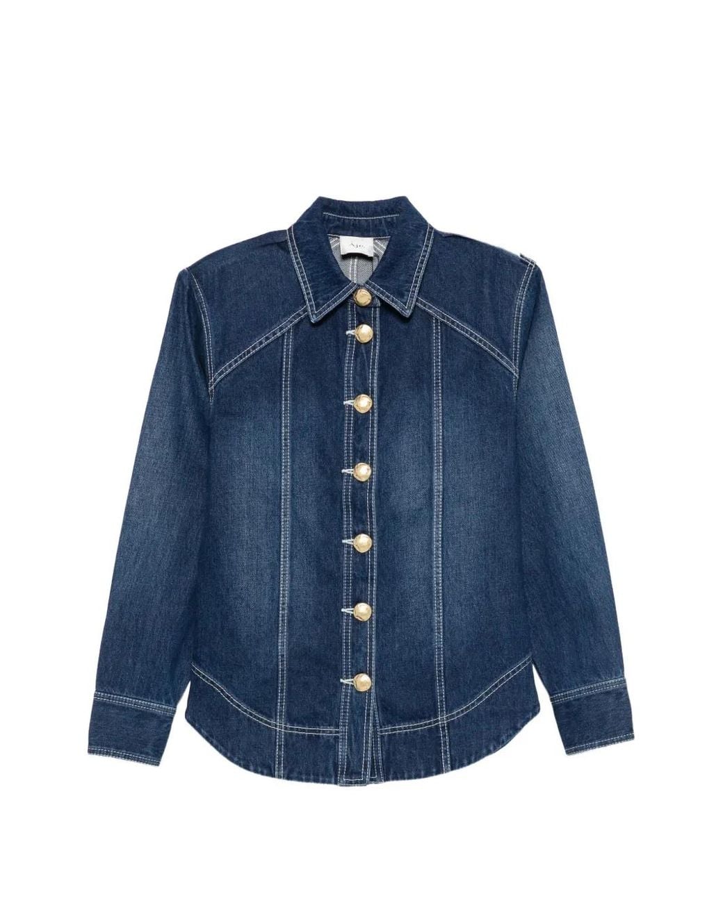 Aje. Blue Rylee Denim Overshirt